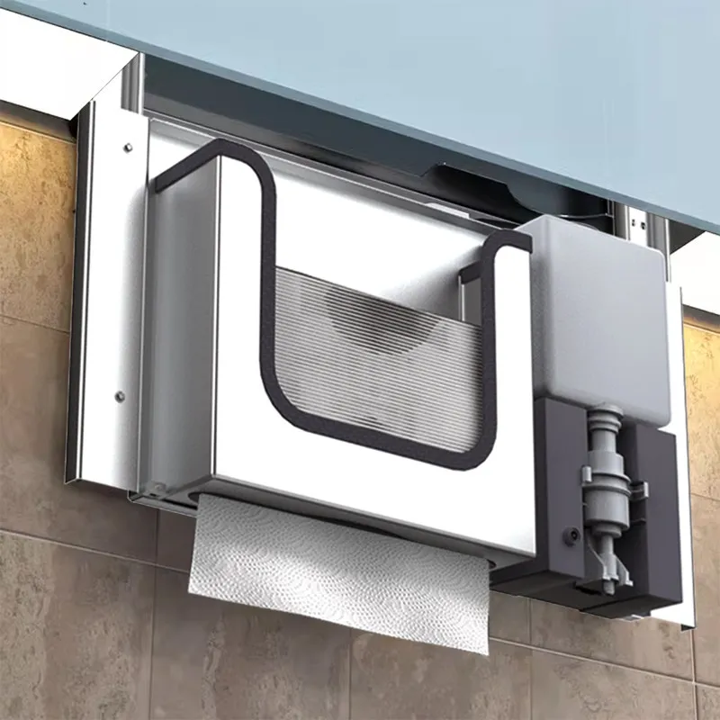 Stainless Steel Hidden Paper Towel Dispenser with Soap Dispenser and Hand Dryer,Wall Mount Bathroom Tissue Holder for Hotel Home
Stainless Steel Hidden Paper Towel Dispenser with Soap Dispenser and Hand Dryer,Wall Mount Bathroom Tissue Holder for Hotel Home