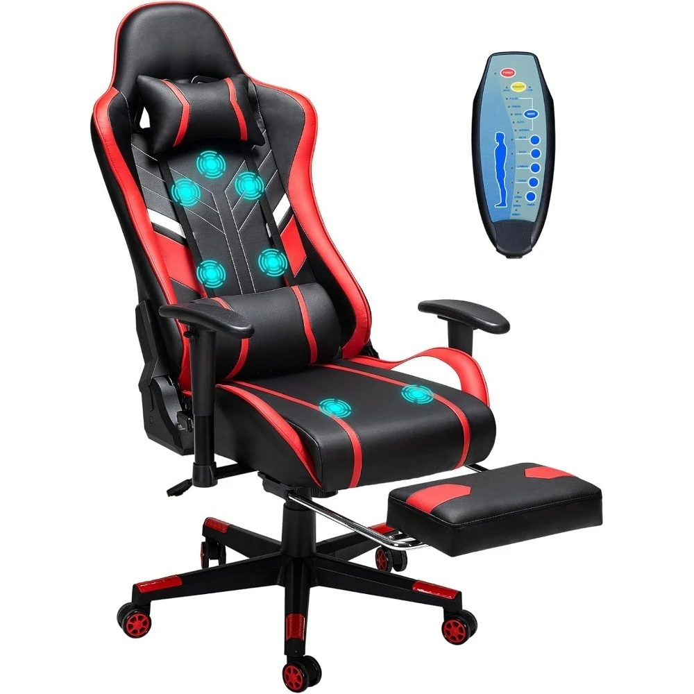 7-Point Massage Gaming Chair, 175° Gaming Recliner with Footrest Ergonomic Computer Office Chair High Back Video Game Chair
7-Point Massage Gaming Chair, 175° Gaming Recliner with Footrest Ergonomic Computer Office Chair High Back Video Game Chair