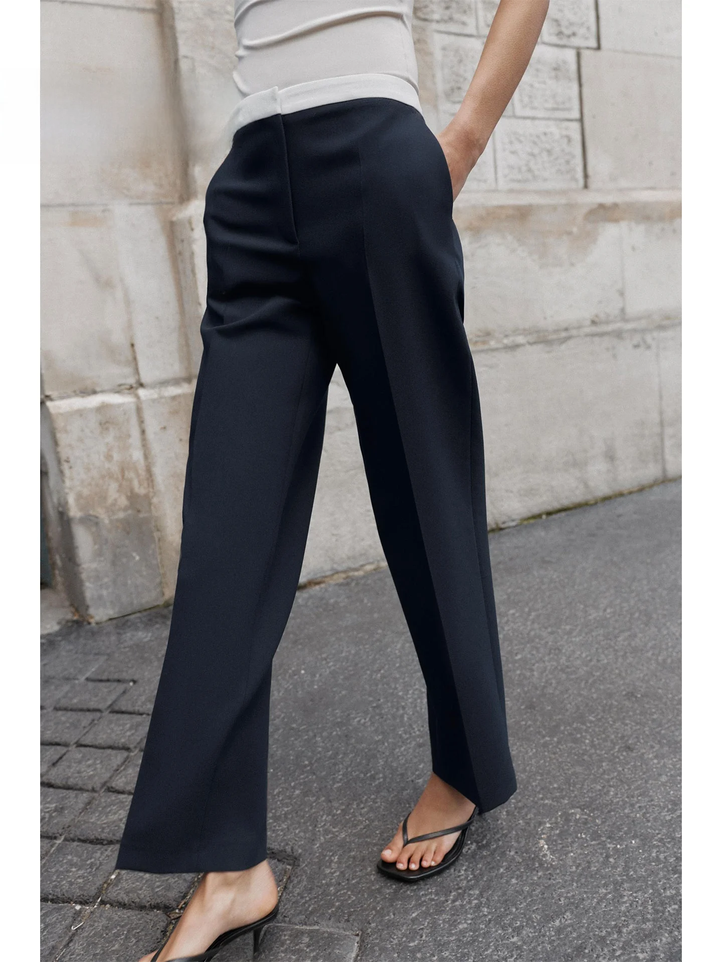 High Waist Straight Leg Pants Women's Slimming Color Block Commute Style Summer New Arrival Casual Pants Girl's Fashion
High Waist Straight Leg Pants Women's Slimming Color Block Commute Style Summer New Arrival Casual Pants Girl's Fashion