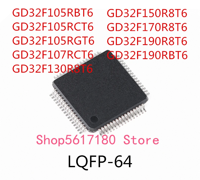 10 шт. GD32F105RBT6 GD32F105RCT6 GD32F105RGT6 GD32F107RCT6 GD32F130R8T6 GD32F150R8T6 GD32F170R8T6 GD32F190R8T6 GD32F190R8T6 GD32F190RBT6 IC
10 шт. GD32F105RBT6 GD32F105RCT6 GD32F105RGT6 GD32F107RCT6 GD32F130R8T6 GD32F150R8T6 GD32F170R8T6 GD32F190R8T6 GD32F190R8T6 GD32F190RBT6 IC