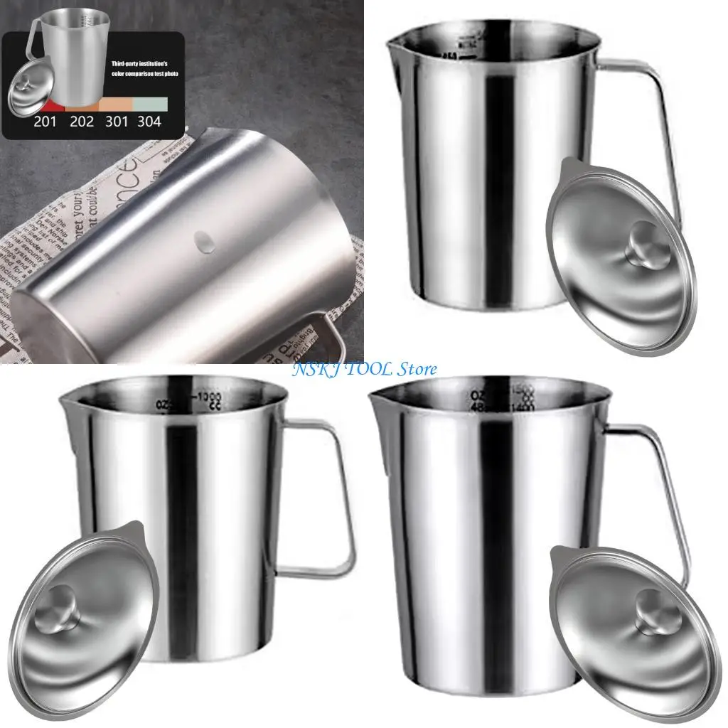 L8RC Rustproof Nonrust Steel Kitchen Scale Cup With Spill Proof Lid 500ml 1000ml 1500ml 2000ml
L8RC Rustproof Nonrust Steel Kitchen Scale Cup With Spill Proof Lid 500ml 1000ml 1500ml 2000ml