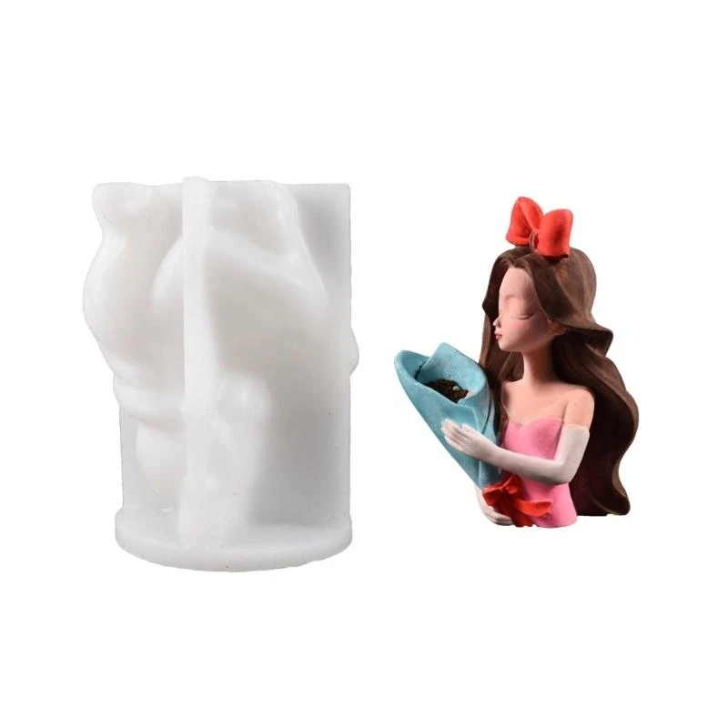 JU64 Flexible Silicone Planter Moulds Flowerpot Molds Girl Plant Container Molds Suitable for Plant Pots and Craft
JU64 Flexible Silicone Planter Moulds Flowerpot Molds Girl Plant Container Molds Suitable for Plant Pots and Craft