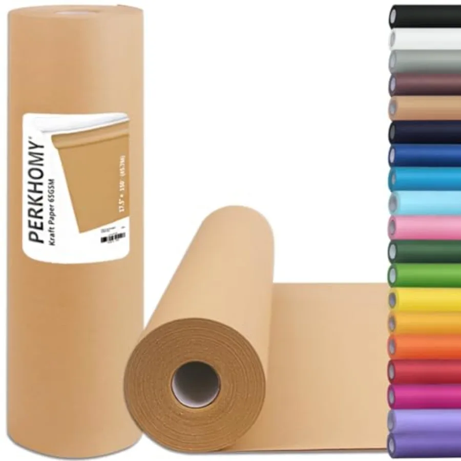 PerkHomy Brown Kraft Paper Roll 17.5 x 1, 800 150' for Gift Wrapping Bulletin Board Craft Art Bouquet Flower Packing Moving Shi
PerkHomy Brown Kraft Paper Roll 17.5 x 1, 800 150' for Gift Wrapping Bulletin Board Craft Art Bouquet Flower Packing Moving Shi