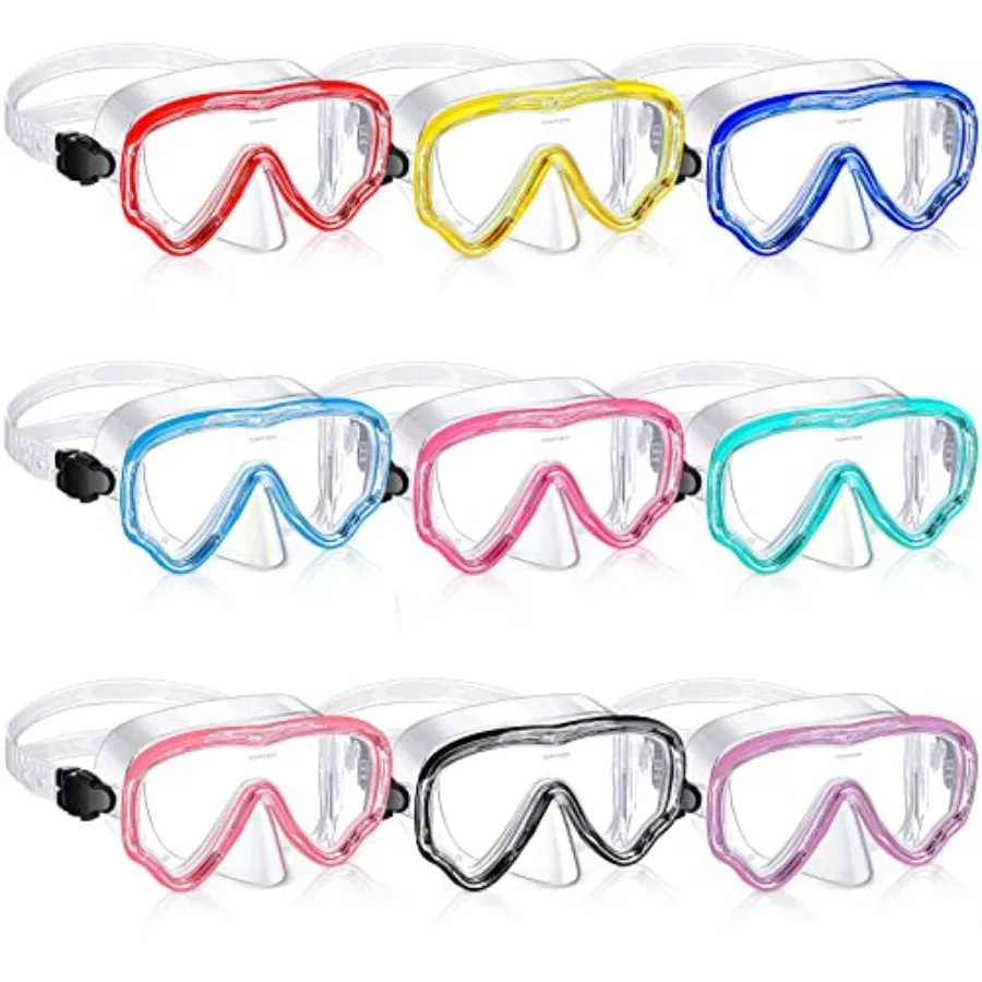 9 Pcs Swim Goggles for Age 6-15 Snorkel Diving Mask Anti Fog Clear View Swim Mask with Nose Cover No Leaking Tempered Glass Pan
9 Pcs Swim Goggles for Age 6-15 Snorkel Diving Mask Anti Fog Clear View Swim Mask with Nose Cover No Leaking Tempered Glass Pan