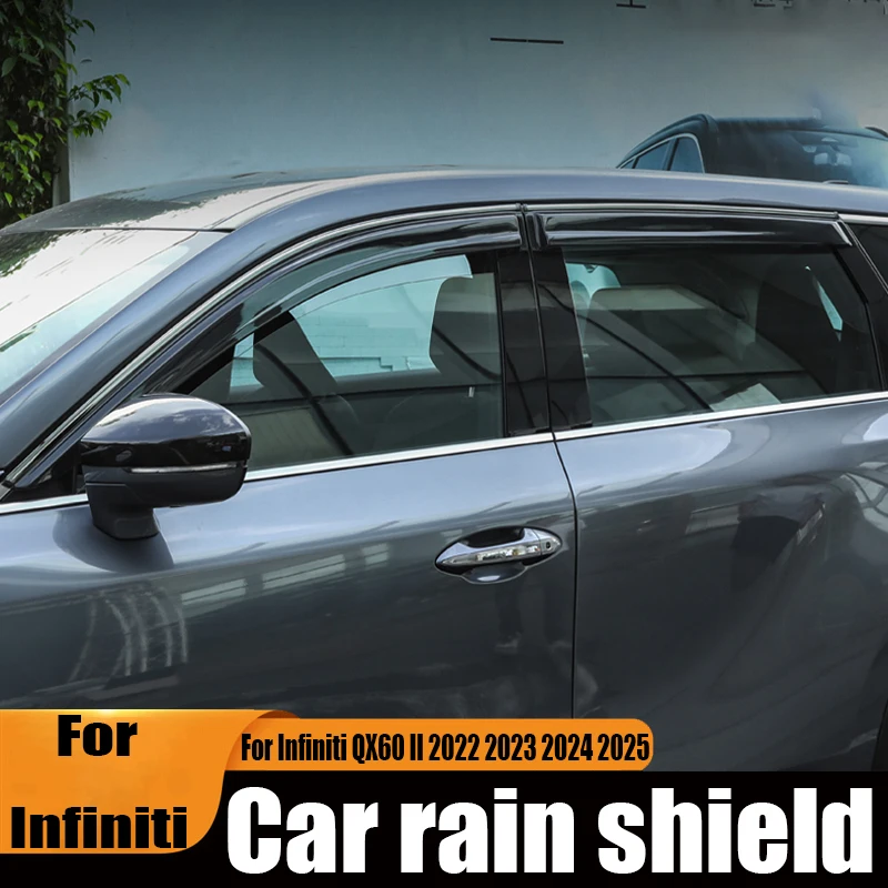 For Infiniti QX60 II 2022 2023 2024 2025 car windows sun and rain shields PC material external modification accessories
For Infiniti QX60 II 2022 2023 2024 2025 car windows sun and rain shields PC material external modification accessories