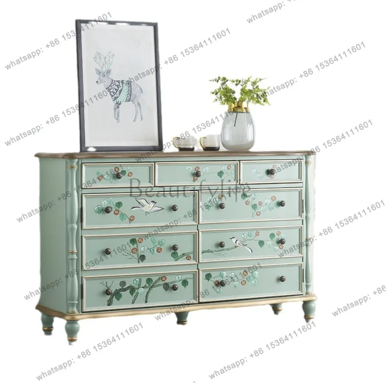 American 5 chest cabinets painted edge cabinets, entrance cabinets, storage, solid wood storage, European style
American 5 chest cabinets painted edge cabinets, entrance cabinets, storage, solid wood storage, European style