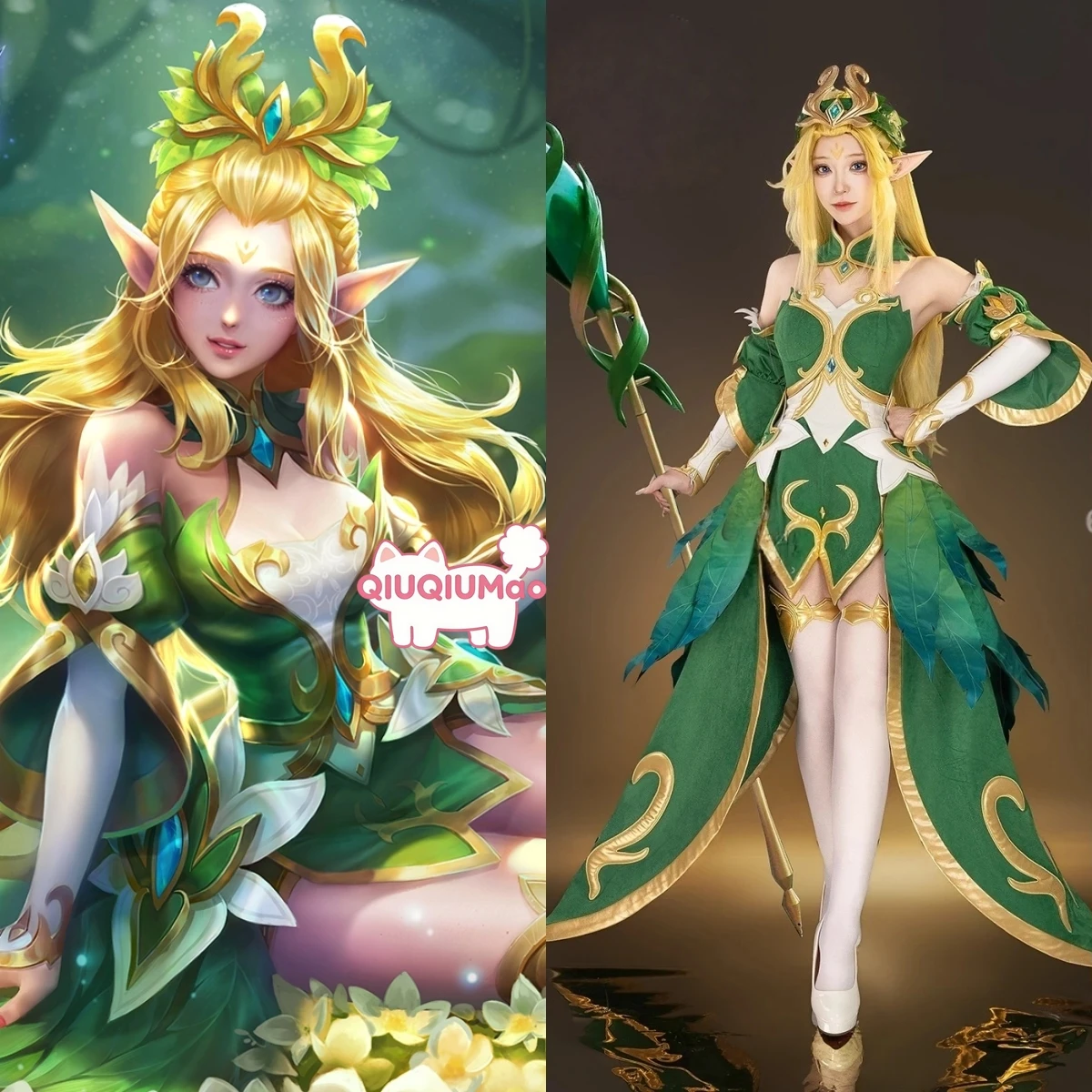 Game Honor of Kings Cosplay Elven Princess Costume Anime Zhaojun Role Playing Green Dress Outfit Wig for Women Comic Con Outfit
Game Honor of Kings Cosplay Elven Princess Costume Anime Zhaojun Role Playing Green Dress Outfit Wig for Women Comic Con Outfit