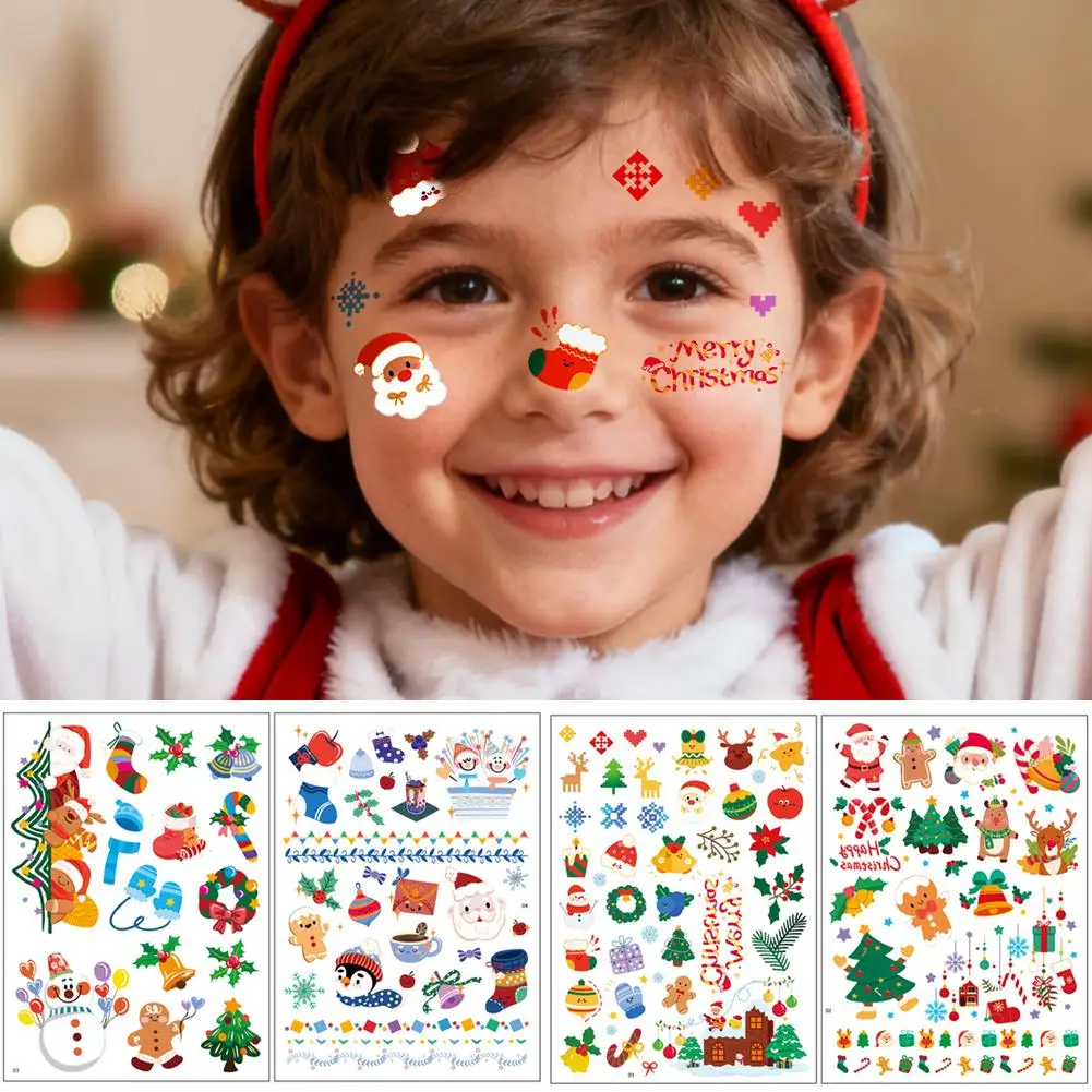 4 Sheets European And American Cartoon Christmas Tattoo Stickers For Children, Cute Santa Claus, Reindeer And Holiday Party F6Z7
4 Sheets European And American Cartoon Christmas Tattoo Stickers For Children, Cute Santa Claus, Reindeer And Holiday Party F6Z7