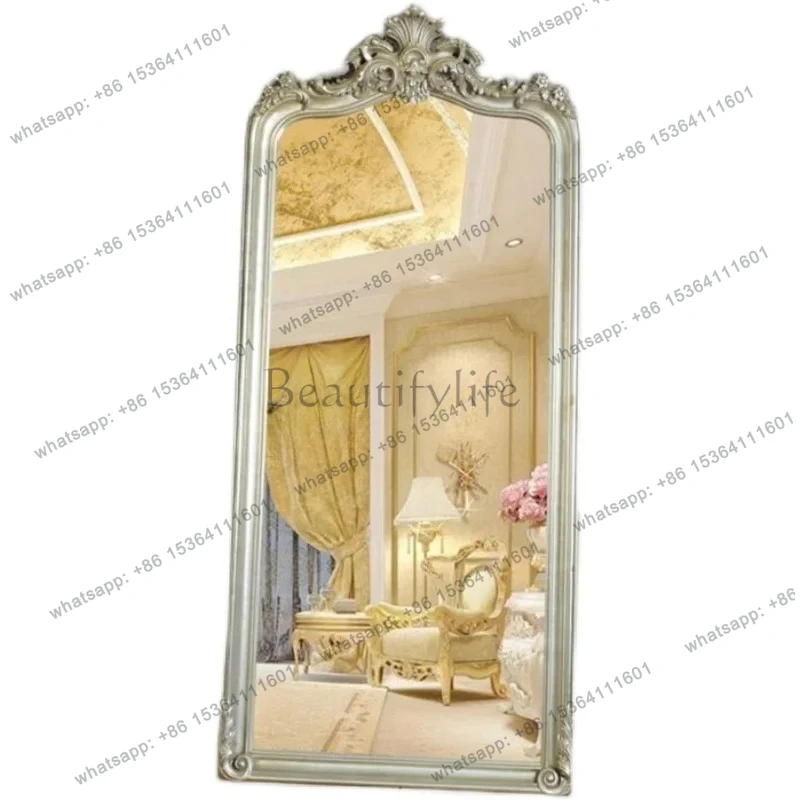 Vintage full-body mirror household European-style carved fitting mirror bedroom wall floor-to-ceiling mirror
Vintage full-body mirror household European-style carved fitting mirror bedroom wall floor-to-ceiling mirror