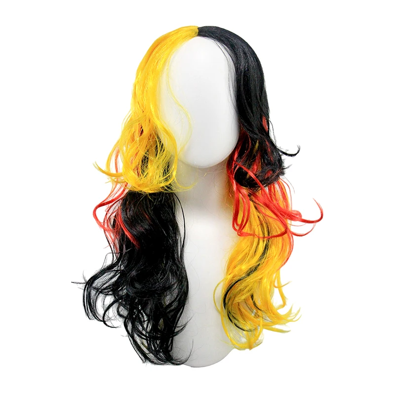Multi-color Long Curly Wig High Temperature Resistant Synthetic Hair, Flag Color Wavy Fan Wig for World Cup, Football Match.
Multi-color Long Curly Wig High Temperature Resistant Synthetic Hair, Flag Color Wavy Fan Wig for World Cup, Football Match.