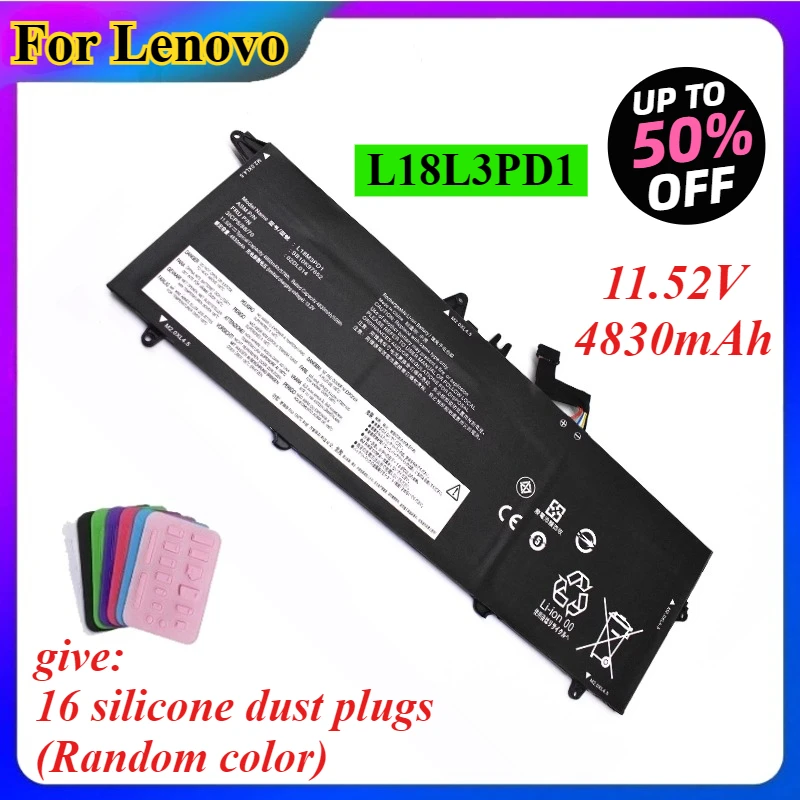 4830mAh Laptop Battery L18L3PD1 L18M3PD1 L18C3PD1 For Lenovo Thinkpad T490s T495s L18m3pd2 L18c3pd2 Series Notebook Battery
4830mAh Laptop Battery L18L3PD1 L18M3PD1 L18C3PD1 For Lenovo Thinkpad T490s T495s L18m3pd2 L18c3pd2 Series Notebook Battery
