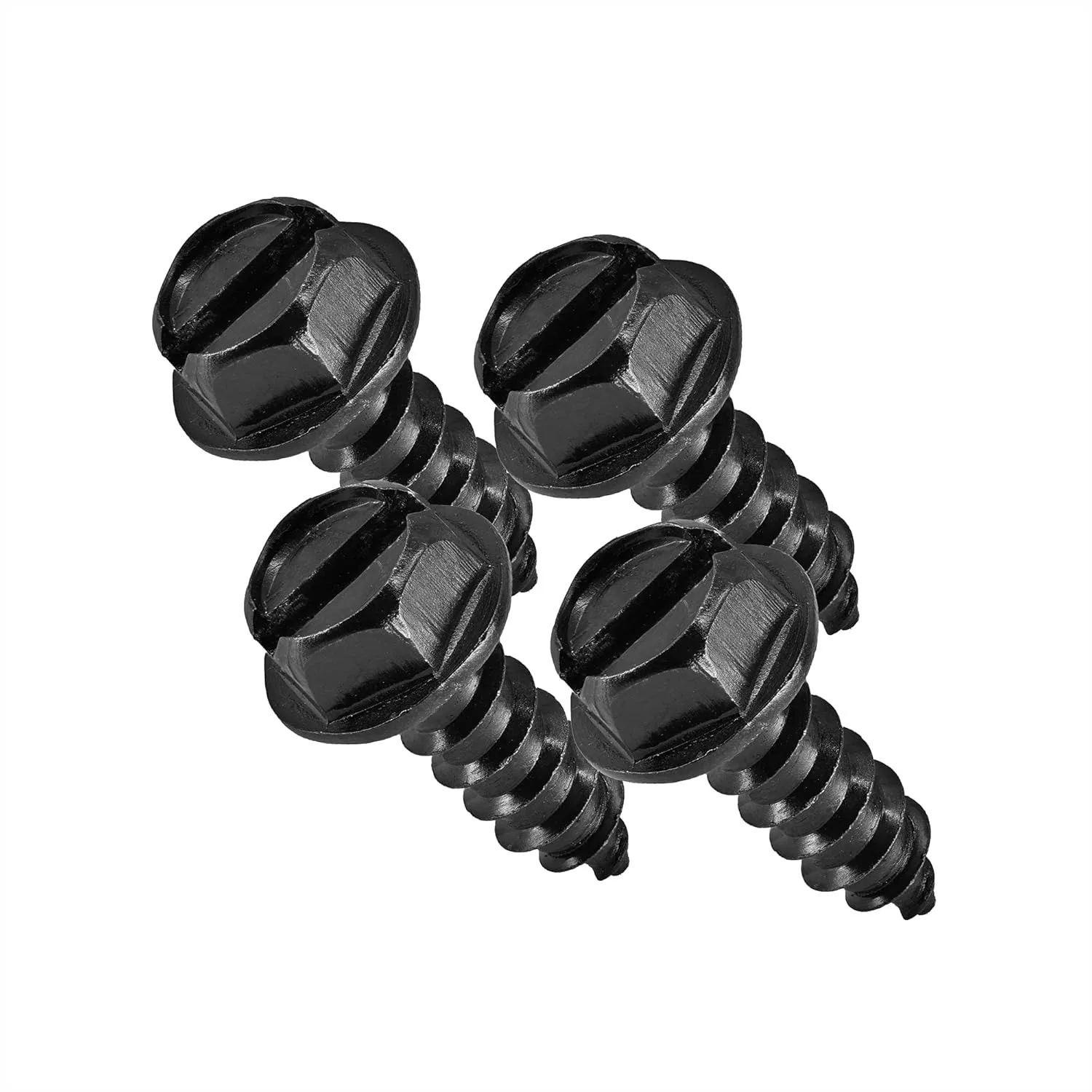 Rustproof 18-8 Stainless Steel Black License Plate Screws, Hex Bolts for Secure Plate Mounting, Pack of 4
Rustproof 18-8 Stainless Steel Black License Plate Screws, Hex Bolts for Secure Plate Mounting, Pack of 4
