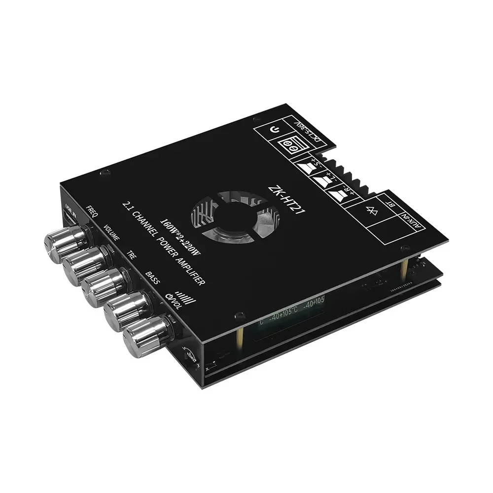 ZK-HT21 Bluetooth Digital Power Amplifier Module 2.1 Channel TDA7498E, High Pitch, Low Pitch, Neutral, No Logo
ZK-HT21 Bluetooth Digital Power Amplifier Module 2.1 Channel TDA7498E, High Pitch, Low Pitch, Neutral, No Logo