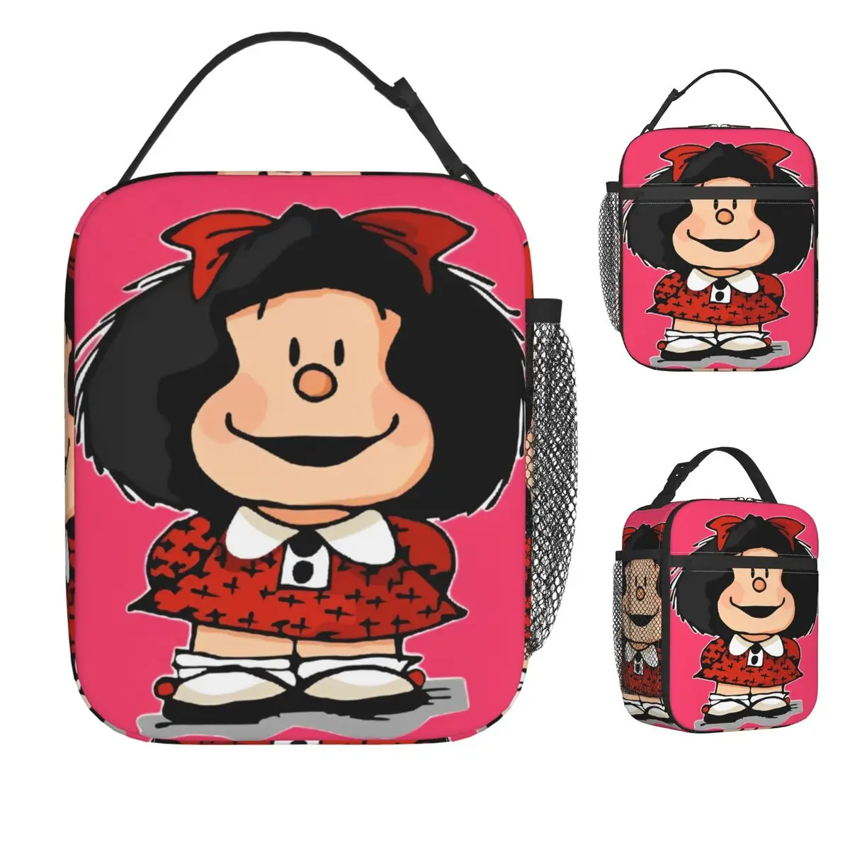 Mafalda комикс мультфильм Kawaii сумка для обеда офисный ланч-бокс для детей сумка-тоут с забавным принтом для еды Оксфордская сумка-холодильник 
Mafalda комикс мультфильм Kawaii сумка для обеда офисный ланч-бокс для детей сумка-тоут с забавным принтом для еды Оксфордская сумка-холодильник