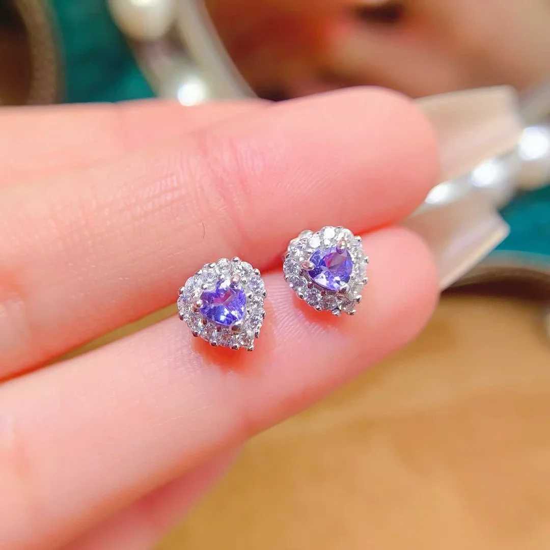 Серьги из серебра 925 пробы с милыми сердечками и драгоценными камнями для девочек, серьги из натурального танзанита 4 мм, позолоченные 18 К, ювелирные изделия из танзанита, серебро
Серьги из серебра 925 пробы с милыми сердечками и драгоценными камнями для девочек, серьги из натурального танзанита 4 мм, позолоченные 18 К, ювелирные изделия из танзанита, серебро