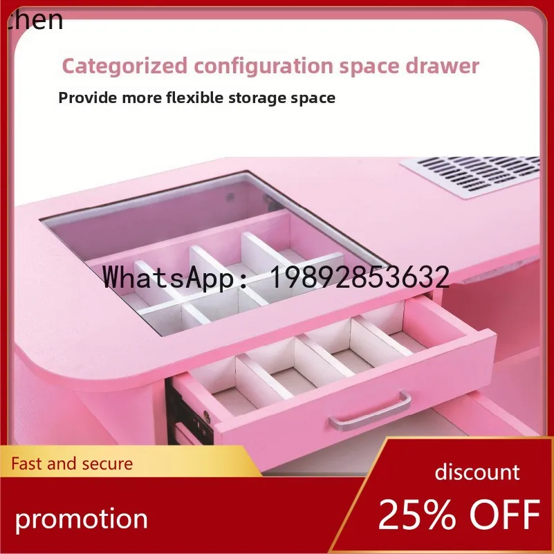 YFY Pink Nail Art Table Tattoo Embroidery Manicure Workbench Nail Polish Gel Storage Integrated Manicure Table
YFY Pink Nail Art Table Tattoo Embroidery Manicure Workbench Nail Polish Gel Storage Integrated Manicure Table