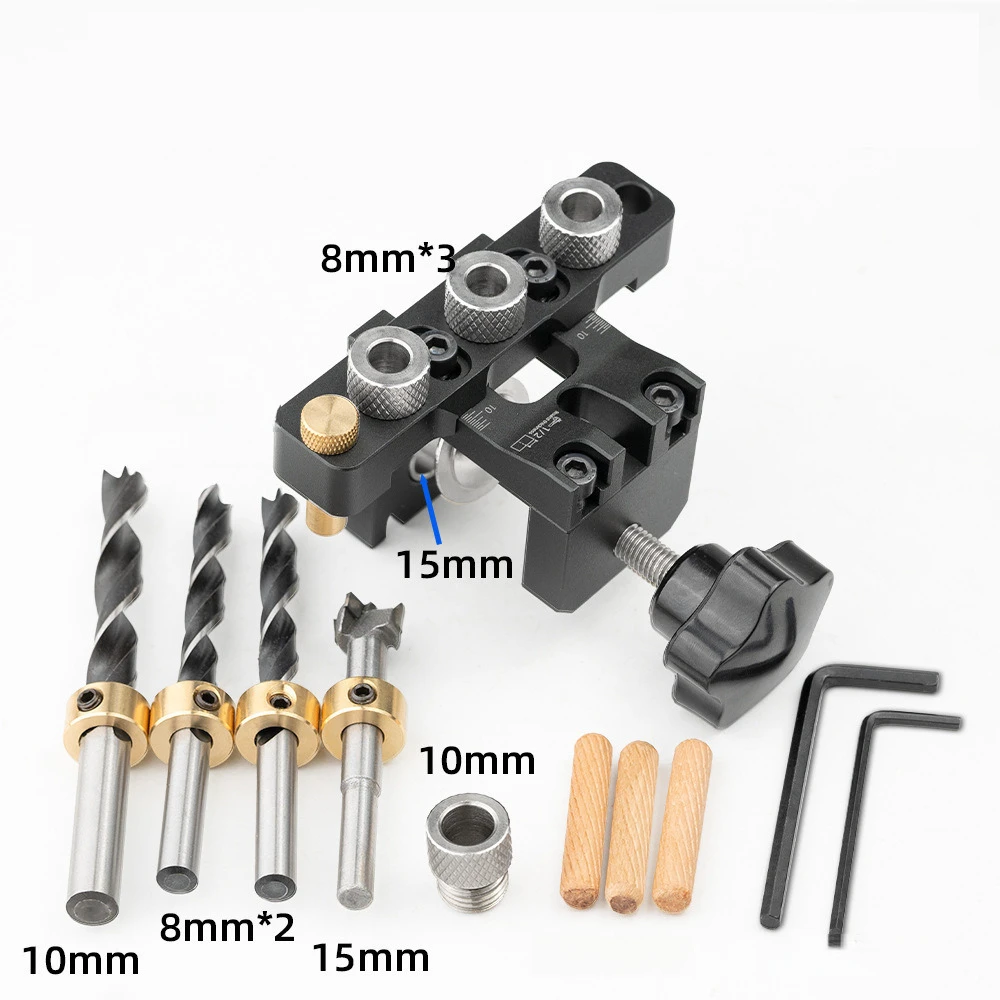 Woodworking 3-in-1 hole punch, furniture connector opening positioning, log tenon embedded parts drilling installation tool
Woodworking 3-in-1 hole punch, furniture connector opening positioning, log tenon embedded parts drilling installation tool