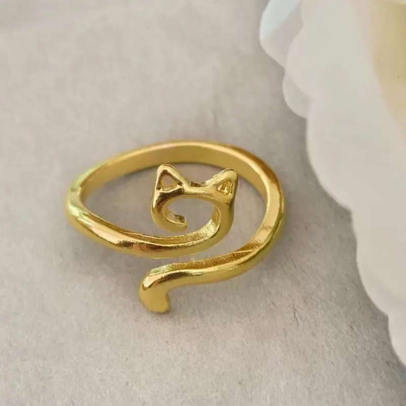 Japanese and Korean Ins style Fresh Hollow Cat Ring Simple Drip Oil Cat Opening Ring Japanese Student Jewelry
Japanese and Korean Ins style Fresh Hollow Cat Ring Simple Drip Oil Cat Opening Ring Japanese Student Jewelry