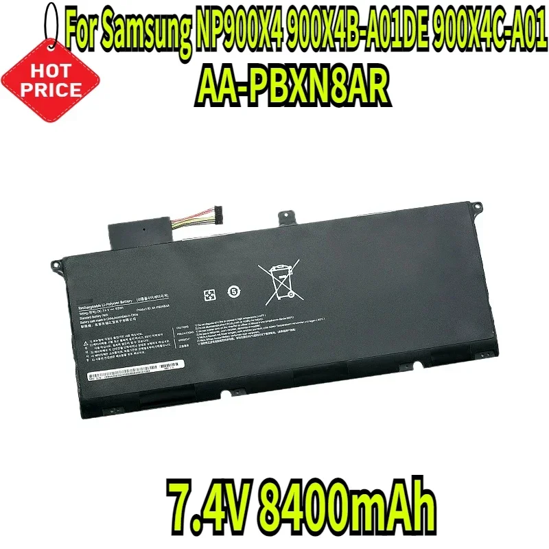 7.4V 8400mAh AA-PBXN8AR Battery for Samsung NP900X4 900X4B-A01DE 900X4C-A01 900X4B-A02US NP900X4D
7.4V 8400mAh AA-PBXN8AR Battery for Samsung NP900X4 900X4B-A01DE 900X4C-A01 900X4B-A02US NP900X4D