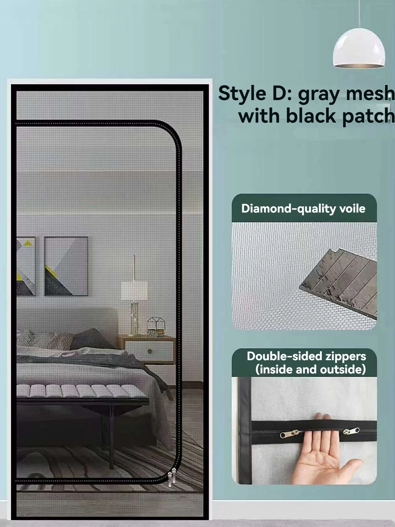 Zipper Screen Door Net D-Shaped Thicken Anti-mosquito Keeping Cats Dogs Running Out Resistant Mesh for Home Bedroom Living Room
Zipper Screen Door Net D-Shaped Thicken Anti-mosquito Keeping Cats Dogs Running Out Resistant Mesh for Home Bedroom Living Room