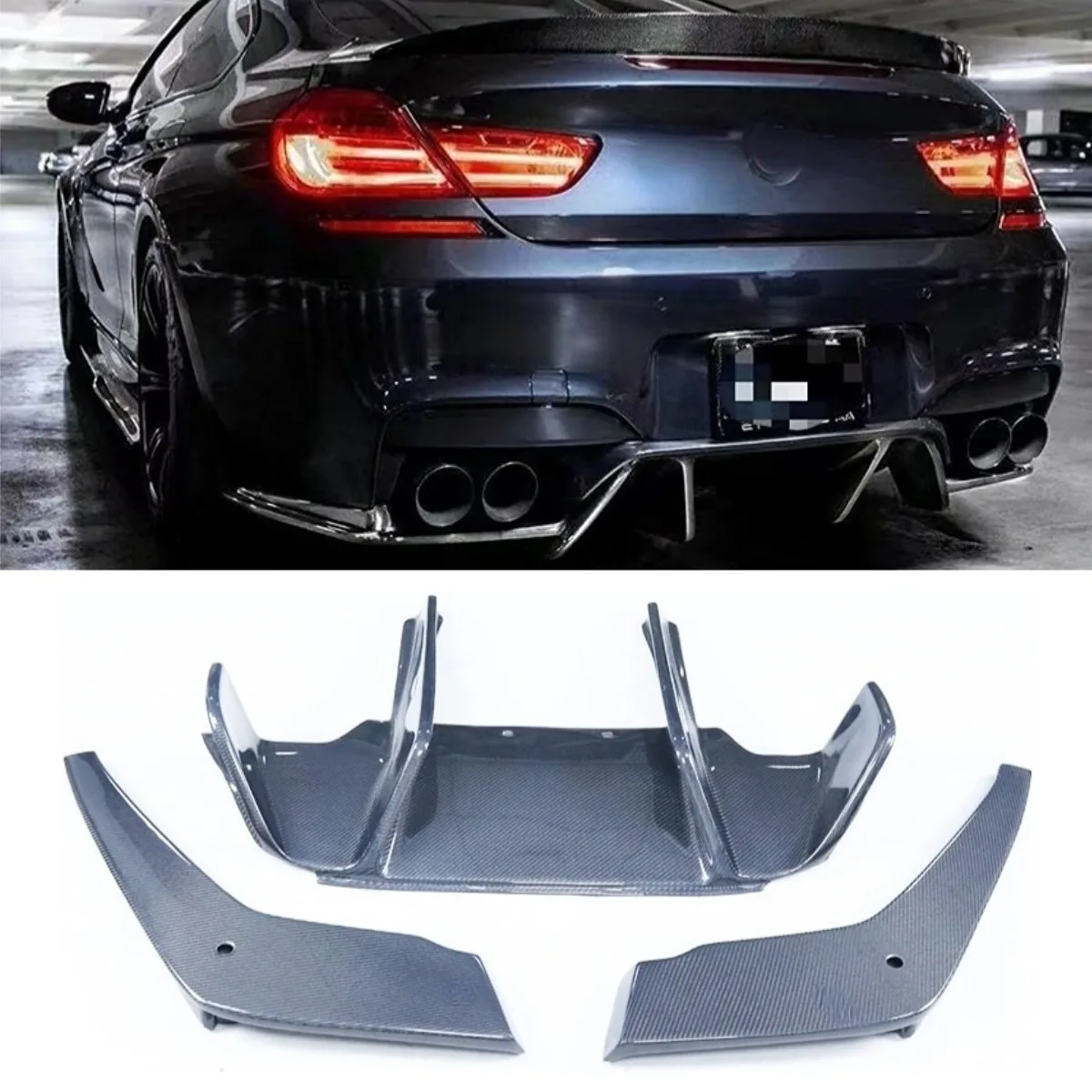 For BMW F06 F12 F13 M6 Real Carbon Fiber Car Rear Bumper Spoiler Lip Diffuser Bumper Guard Protector Cover Car Accessories
For BMW F06 F12 F13 M6 Real Carbon Fiber Car Rear Bumper Spoiler Lip Diffuser Bumper Guard Protector Cover Car Accessories