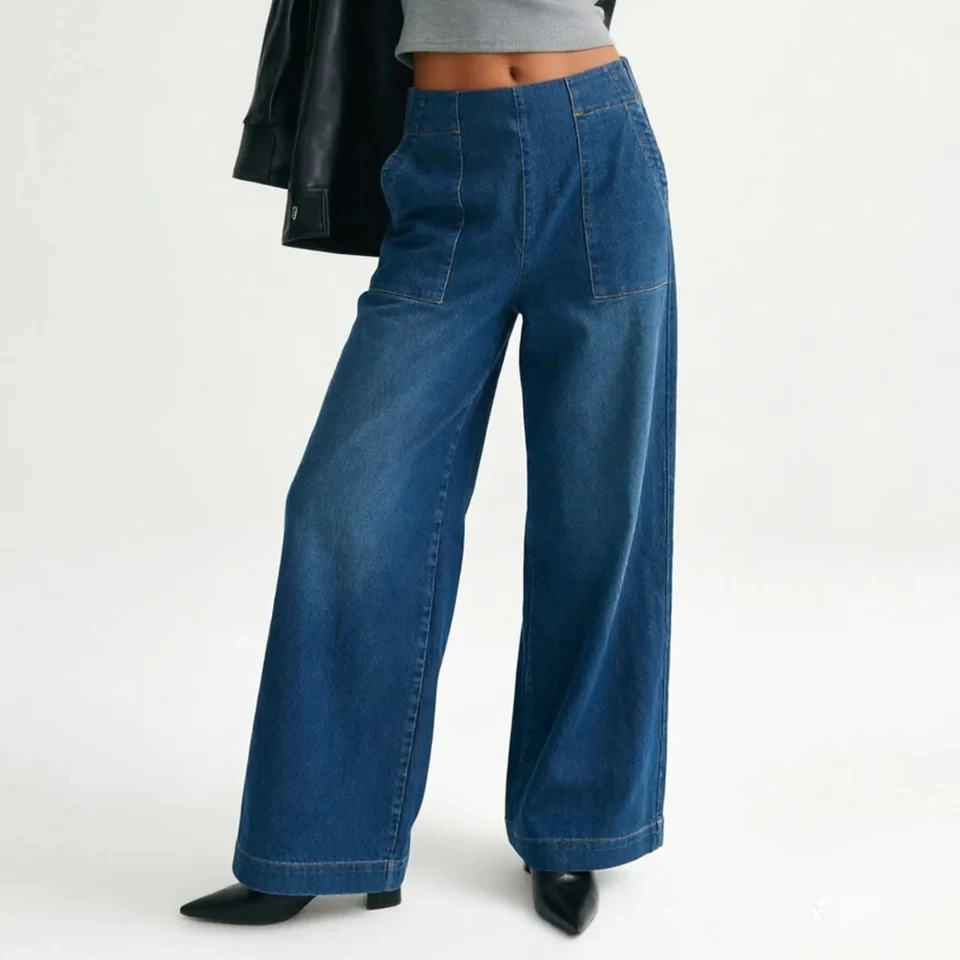 Fashion Women Baggy Jeans Streetwear High Waist Wide Leg Jeans Boyfriend Casual Denim Pants Loose Straight Trousers With Pockets
Fashion Women Baggy Jeans Streetwear High Waist Wide Leg Jeans Boyfriend Casual Denim Pants Loose Straight Trousers With Pockets
