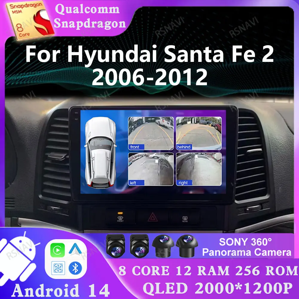 Android 14 For Hyundai Santa Fe 2 2006-2012 Viedo Player GPS DSP DVD Multimedia 4G LTE AUTO Stereo Navigation Head Unit Qualcomm
Android 14 For Hyundai Santa Fe 2 2006-2012 Viedo Player GPS DSP DVD Multimedia 4G LTE AUTO Stereo Navigation Head Unit Qualcomm