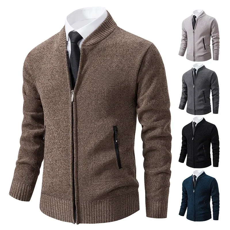 Autumn Spring Men's Sweater Coat Brown Jacket Business Casual Turtleneck Zipper Overcoat Wool Velvet Pullovers Cold Sweatercoat
Autumn Spring Men's Sweater Coat Brown Jacket Business Casual Turtleneck Zipper Overcoat Wool Velvet Pullovers Cold Sweatercoat