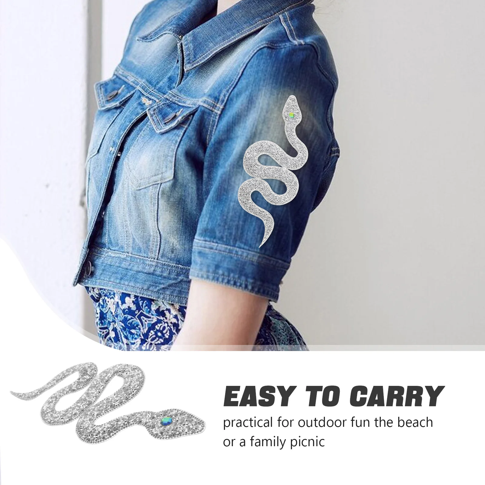 2pcs Snake-Shaped Rhinestone Patches Hotfix Glitter Heat Transfer Appliques For Clothes Bags Shoes Durable Fashion Decoration
2pcs Snake-Shaped Rhinestone Patches Hotfix Glitter Heat Transfer Appliques For Clothes Bags Shoes Durable Fashion Decoration
