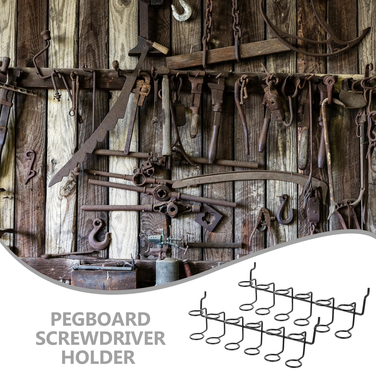 2pcs Pegboard Tool Holder Durable Iron Material Screwdriver Organizer Pegboard Hooks Multi-ring Racks Utility
2pcs Pegboard Tool Holder Durable Iron Material Screwdriver Organizer Pegboard Hooks Multi-ring Racks Utility