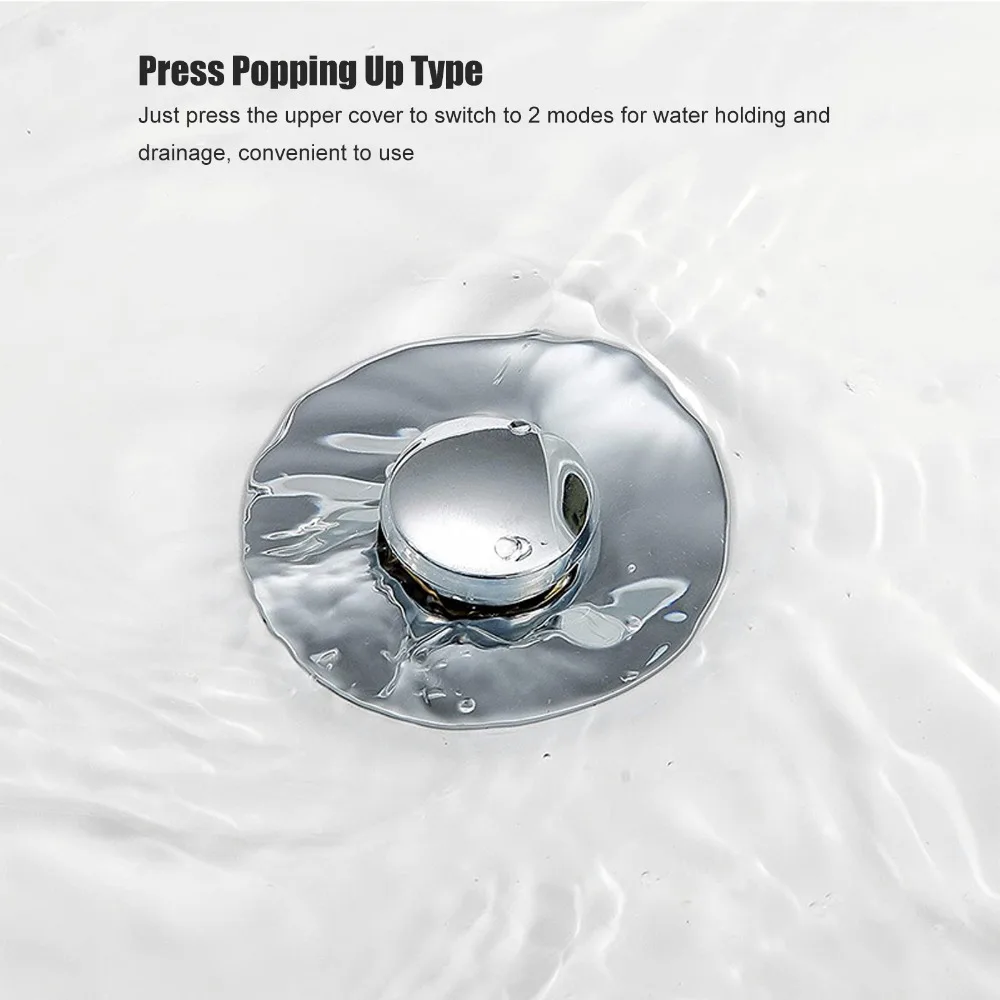 Universal Push Button Sink Drain Stopper Brass Anti Clogging Drain Plug Reusable Quick Drainage Basin Drain Filter Kitchen Sink
Universal Push Button Sink Drain Stopper Brass Anti Clogging Drain Plug Reusable Quick Drainage Basin Drain Filter Kitchen Sink