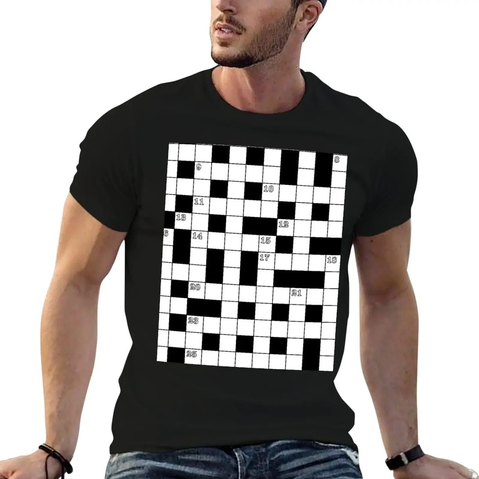 Retro Black White Crossword Puzzle Pattern T-Shirt Man t-shirt boys animal print vintage clothes t shirt men 100℅ cotton
Retro Black White Crossword Puzzle Pattern T-Shirt Man t-shirt boys animal print vintage clothes t shirt men 100℅ cotton