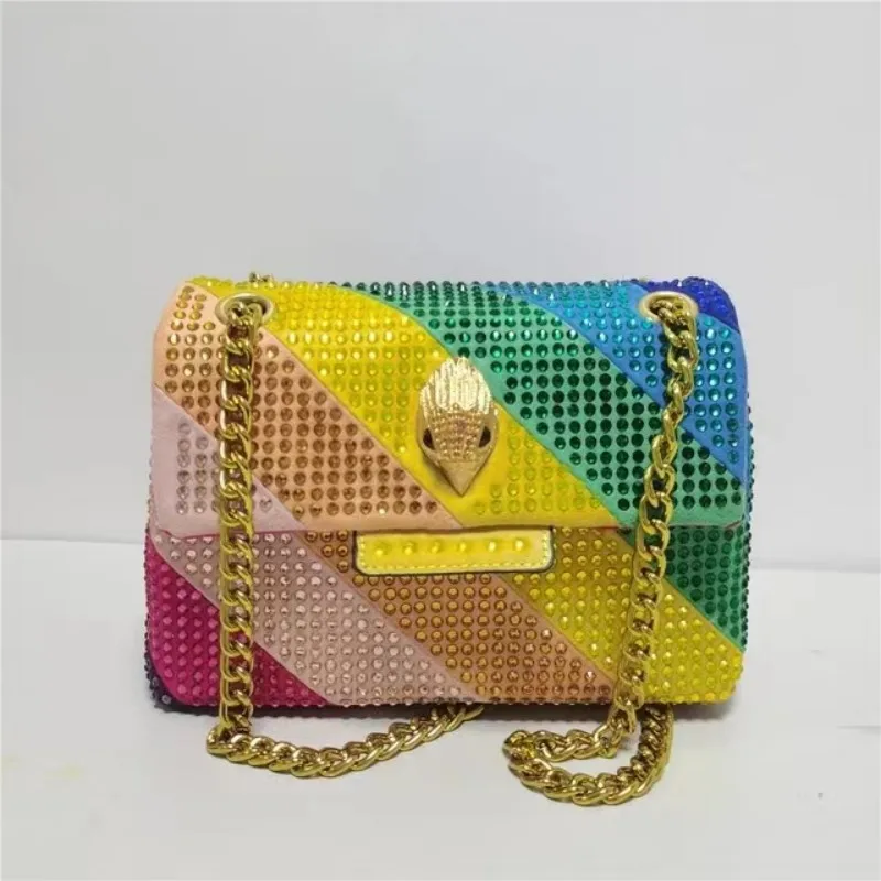 Shiny Women Diamond Owl Head Shoulder Bag Ladies Fashion Rainbow Patchwork Chain Crossbody Bag Dinner Clutch Bag BM167
Shiny Women Diamond Owl Head Shoulder Bag Ladies Fashion Rainbow Patchwork Chain Crossbody Bag Dinner Clutch Bag BM167