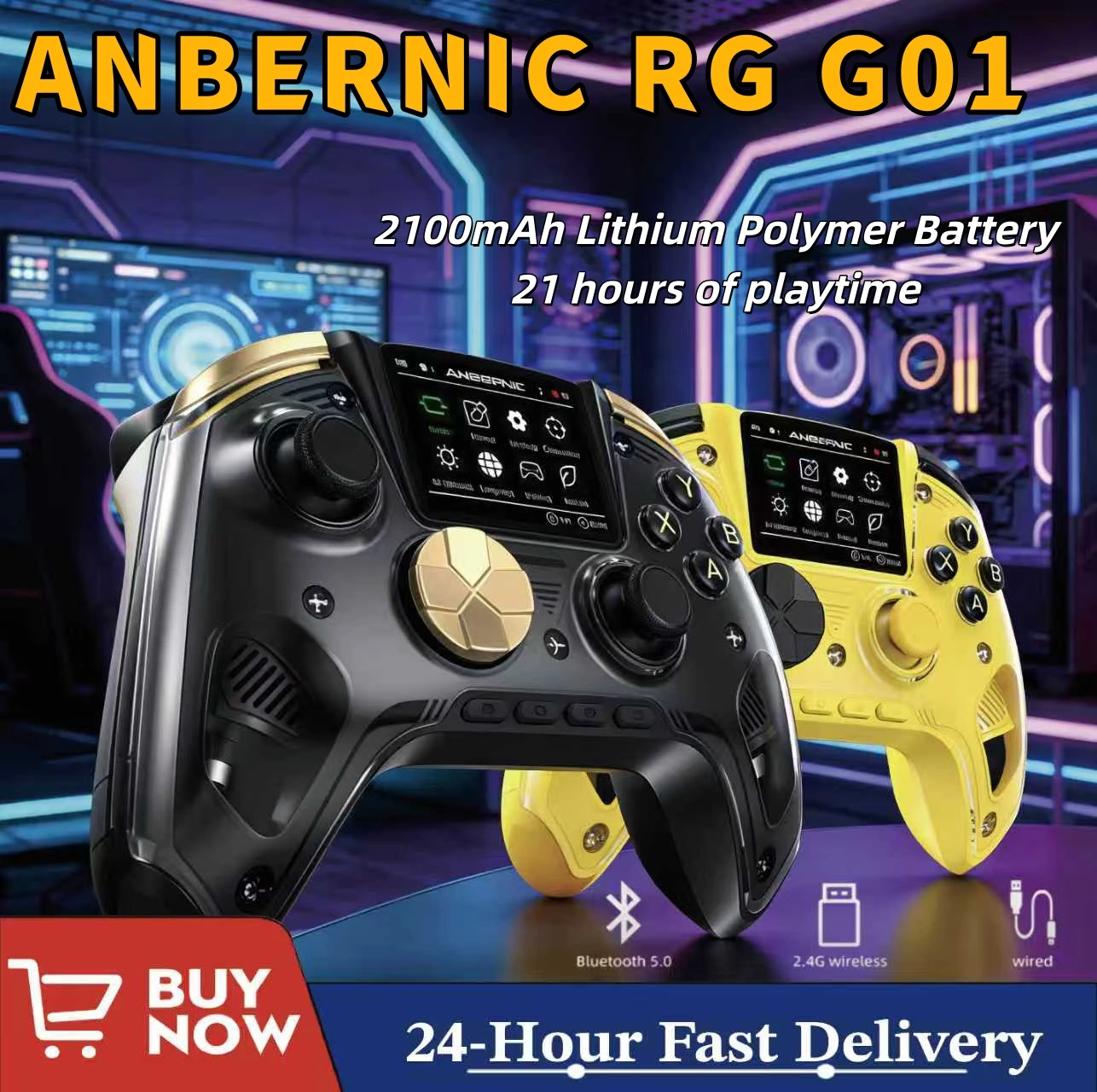 Игровой контроллер Anbernic RG G01, геймпад XBOX, триггеры с эффектом Холла, поворотный D-pad, 2.5D изогнутый IPS-экран с полной ламинацией, 2100 мАч
Игровой контроллер Anbernic RG G01, геймпад XBOX, триггеры с эффектом Холла, поворотный D-pad, 2.5D изогнутый IPS-экран с полной ламинацией, 2100 мАч