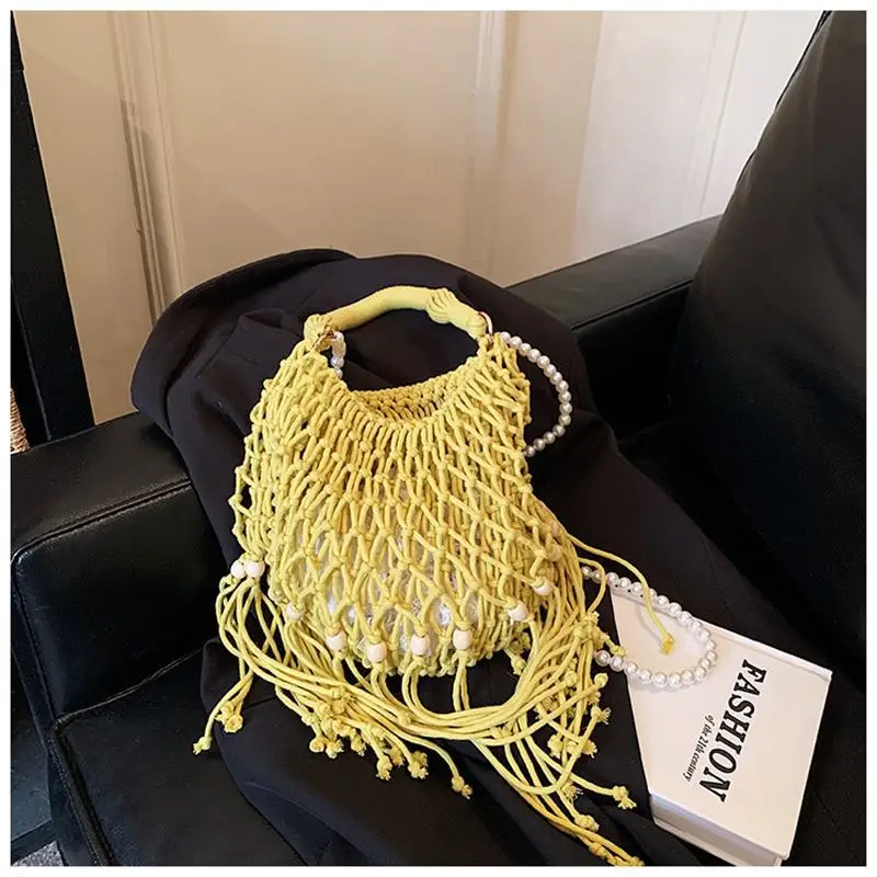 Новая красочная вязаная ажурная сумка с бахромой для женщин, пляжная сумка через плечо для отпуска
Новая красочная вязаная ажурная сумка с бахромой для женщин, пляжная сумка через плечо для отпуска