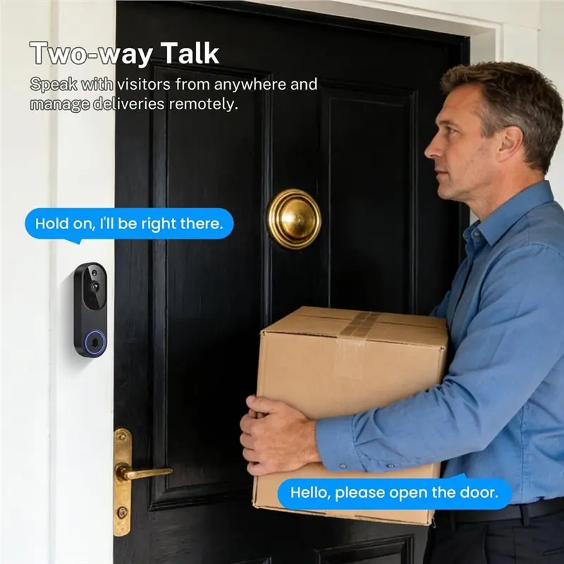 AT21-Wireless Wi-Fi Video Doorbell Camera With Two-Way Audio, AI Motion Detection, Night Vision And Cloud Storage(No Chime)
AT21-Wireless Wi-Fi Video Doorbell Camera With Two-Way Audio, AI Motion Detection, Night Vision And Cloud Storage(No Chime)