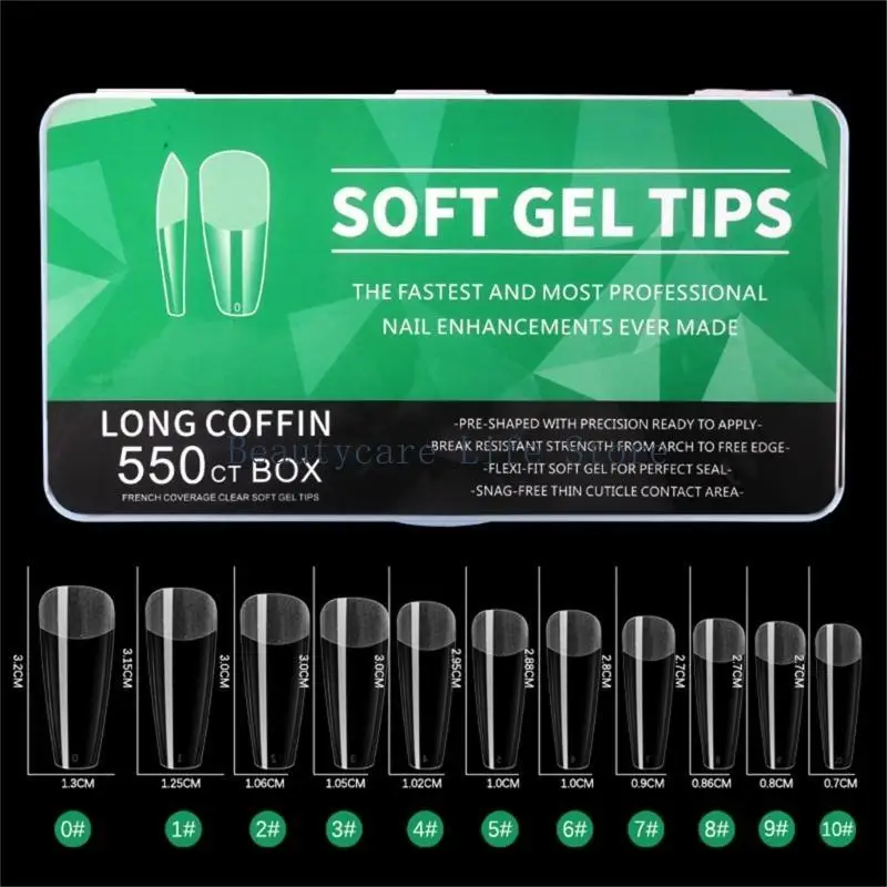 652C 550 шт., мягкие гелевые кончики для ногтей с полным покрытием, прозрачный гель, накладные ногти, пресс для наращивания
652C 550 шт., мягкие гелевые кончики для ногтей с полным покрытием, прозрачный гель, накладные ногти, пресс для наращивания
