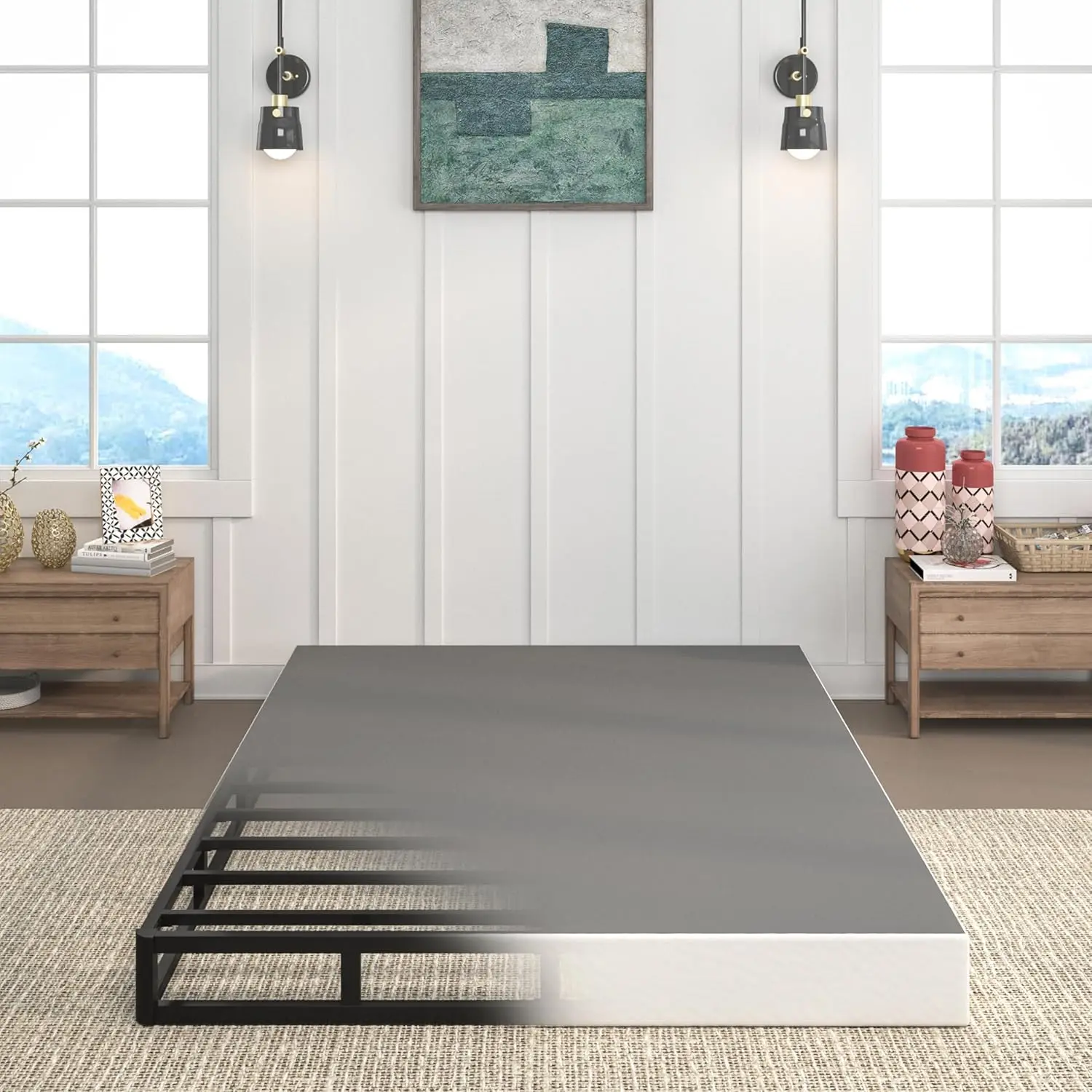 7 Inch High Profile Metal Box Spring Mattress Foundation 3000 lbs Capacity Noise-Free Easy Assembly Fabric Cover, Customized
7 Inch High Profile Metal Box Spring Mattress Foundation 3000 lbs Capacity Noise-Free Easy Assembly Fabric Cover, Customized