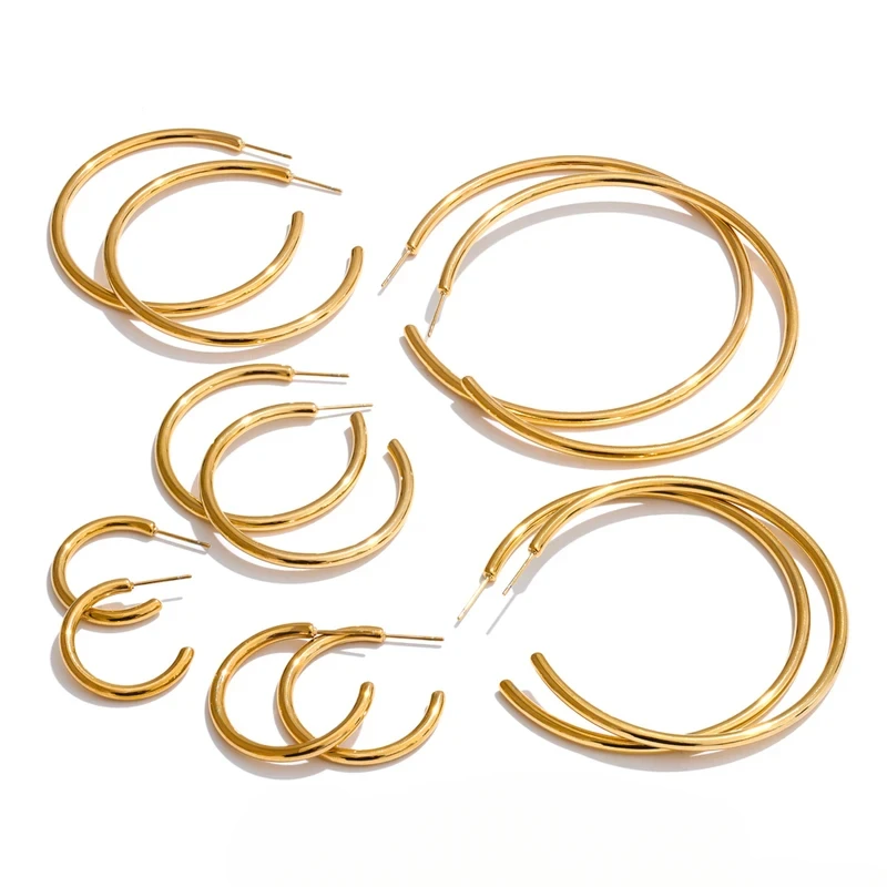 Found Form Minimalist C-Shape Hoop Earrings 25/30/40/50/60/70mm Stainless Steel PVD Waterproof Daily Jewelry
Found Form Minimalist C-Shape Hoop Earrings 25/30/40/50/60/70mm Stainless Steel PVD Waterproof Daily Jewelry
