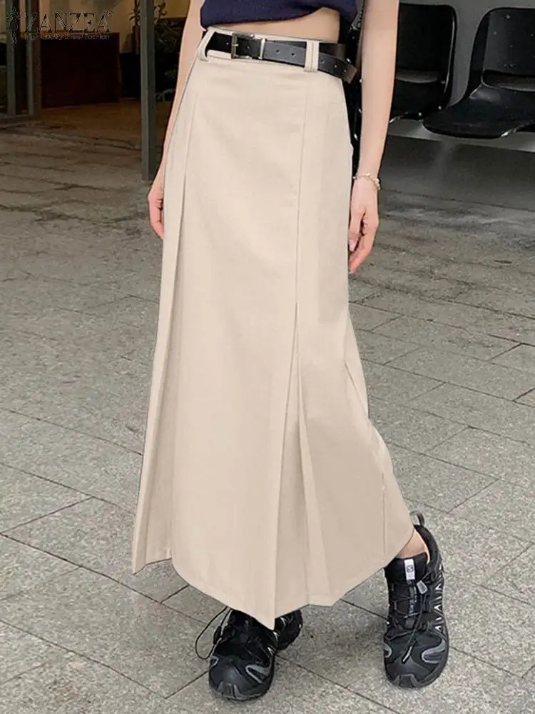 ZANZEA Women High Waist Pleated Maxi Skirts Elegant Long Skirt Korean Fashion Jupes Casual Hip Wrap Faldas Solid Office Faldas
ZANZEA Women High Waist Pleated Maxi Skirts Elegant Long Skirt Korean Fashion Jupes Casual Hip Wrap Faldas Solid Office Faldas