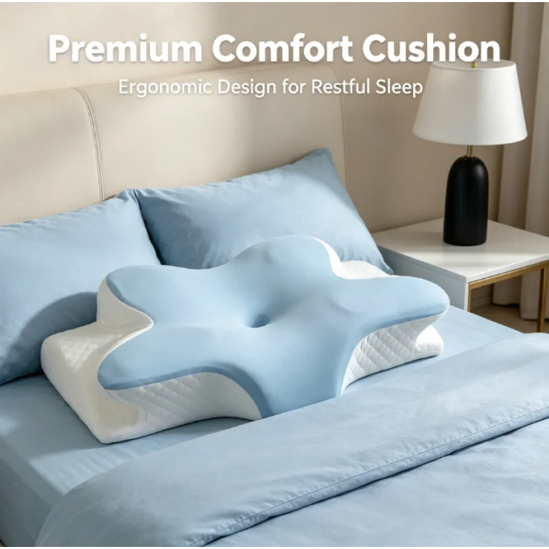 Ergonomic Cooling Pillow for Side Back Stomach Sleepers Memory Foam Summer Cervical Neck Support Pain Relief
Ergonomic Cooling Pillow for Side Back Stomach Sleepers Memory Foam Summer Cervical Neck Support Pain Relief