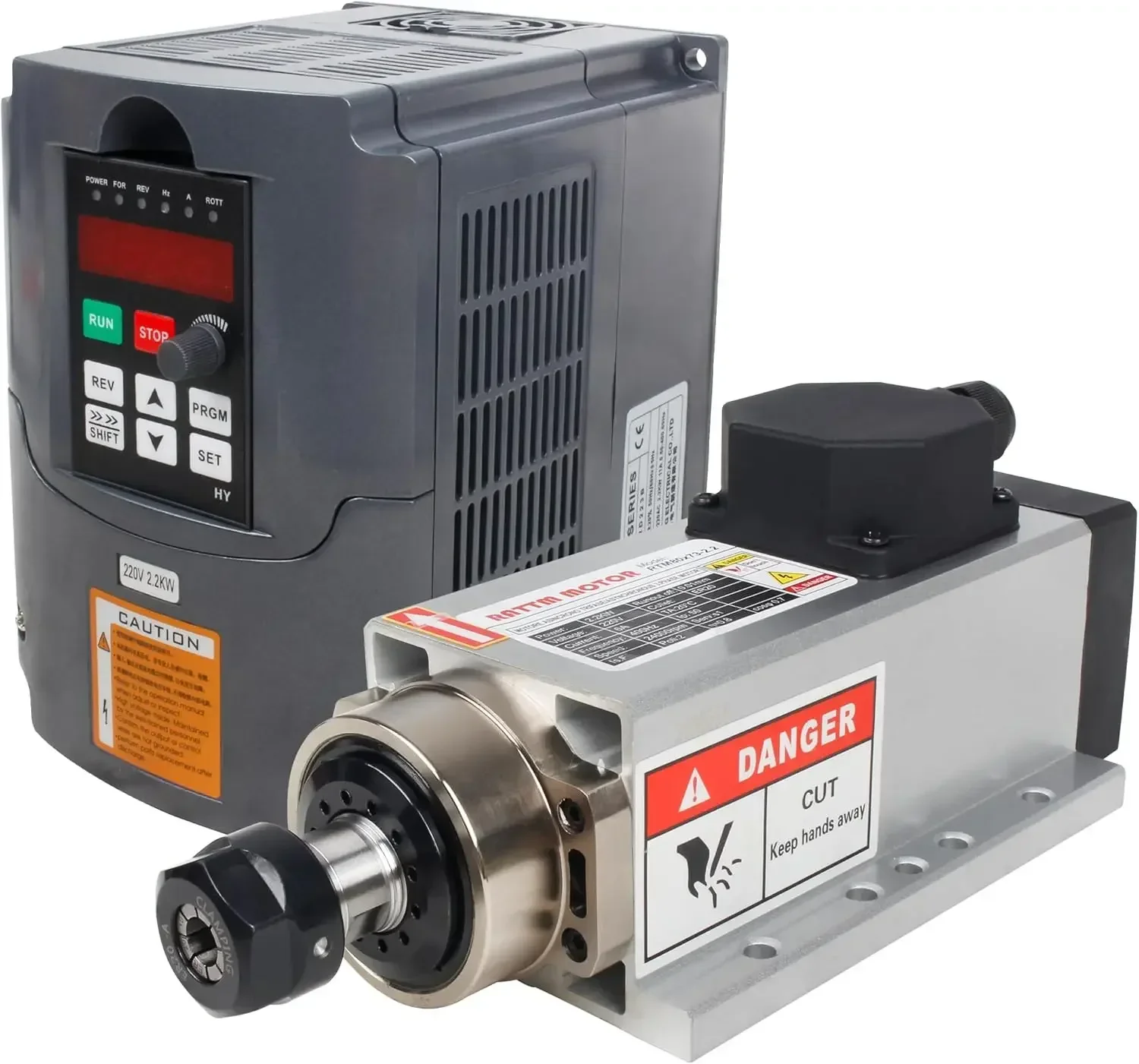 CNC Spindle Motor Kit Square 2.2KW 220V Air Cooled Spindle Motor ER20+2.2KW VFD Drive Inventer 220V Spindle Motor Speed Control
CNC Spindle Motor Kit Square 2.2KW 220V Air Cooled Spindle Motor ER20+2.2KW VFD Drive Inventer 220V Spindle Motor Speed Control