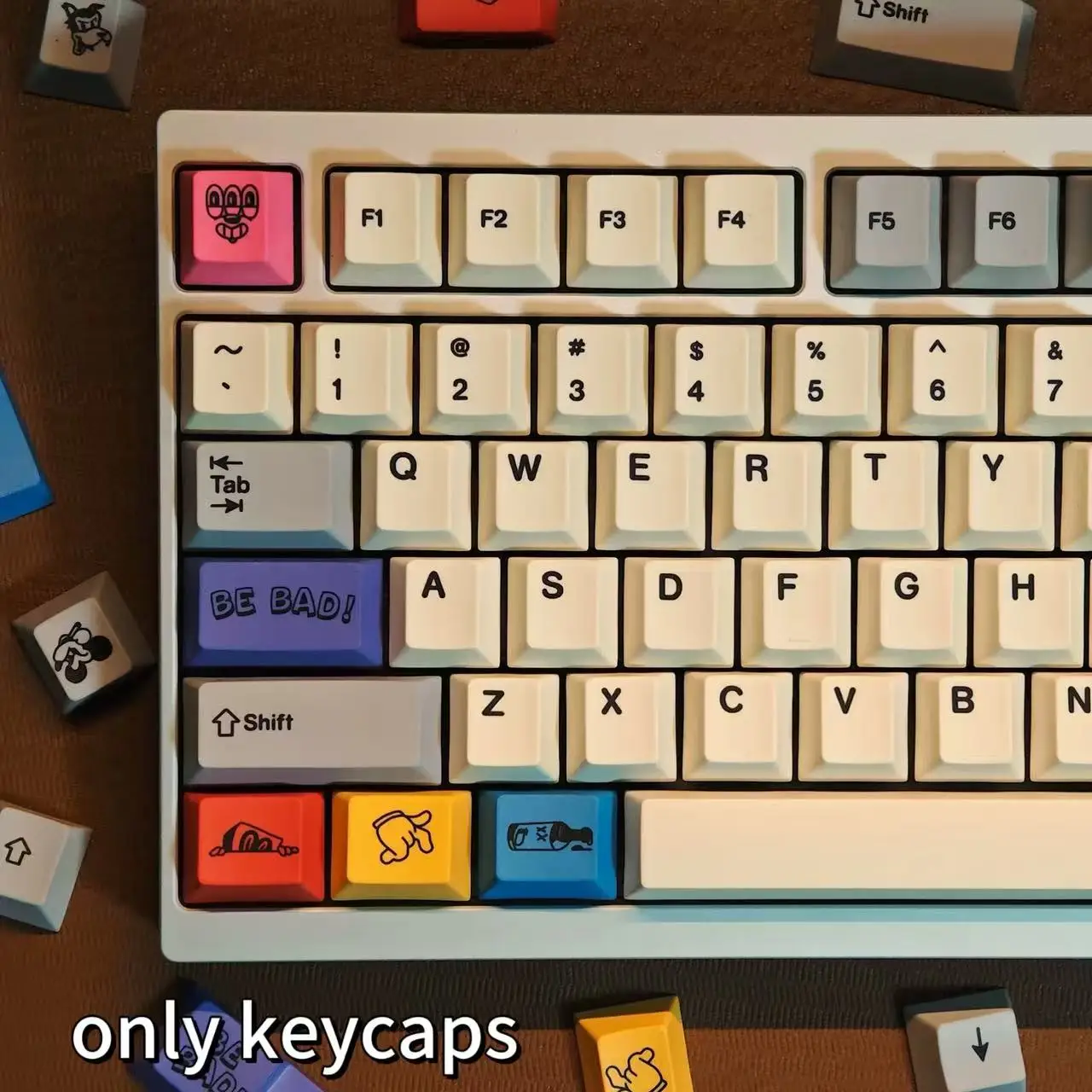 143-key rubber tubing keycaps, classic retro style PBT dye-sublimated keycaps, Cherry height
143-key rubber tubing keycaps, classic retro style PBT dye-sublimated keycaps, Cherry height