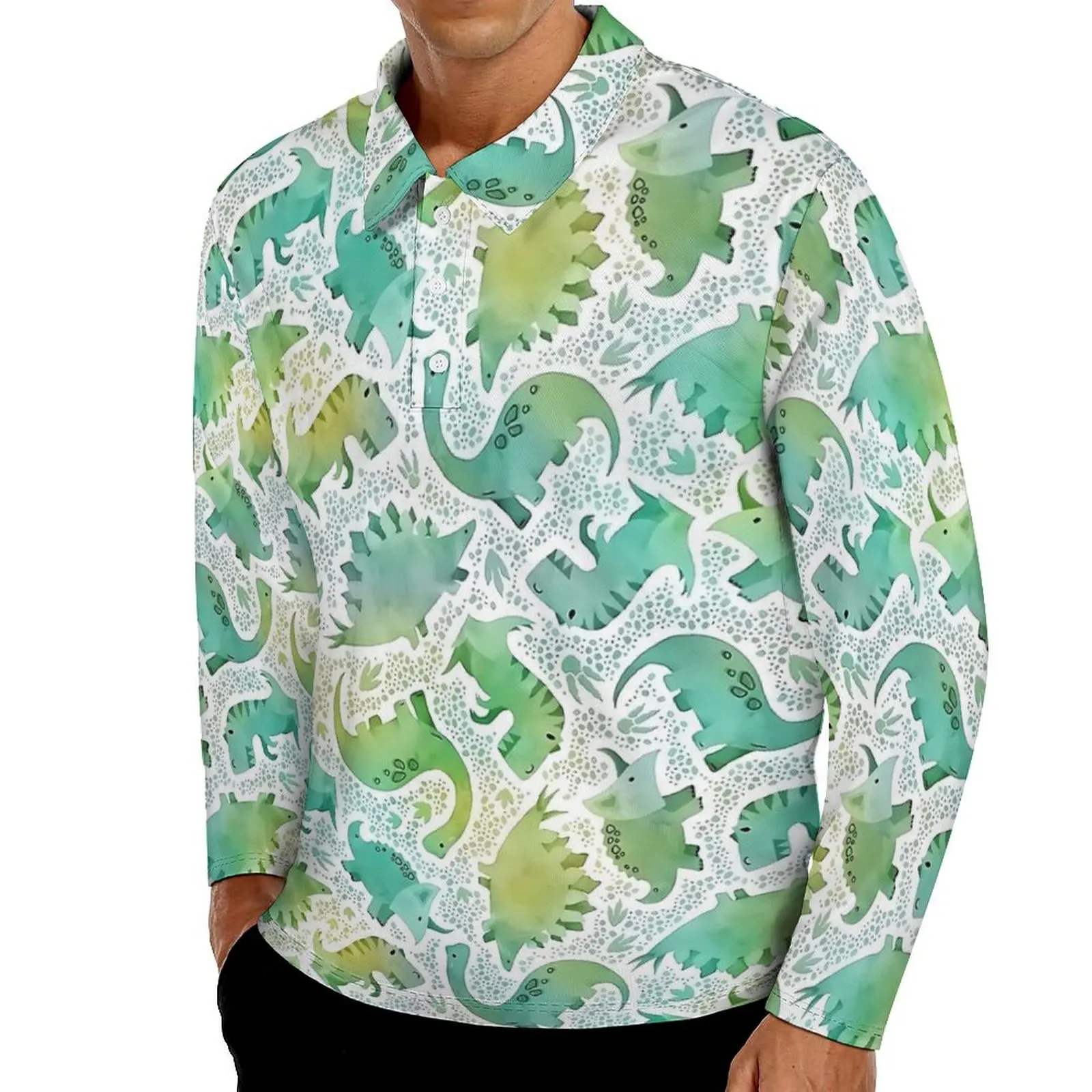 Watercolor Dinosaurs Casual Polo Shirts Animal Print T-Shirts Long Sleeve Graphic Shirt Autumn Funny Oversize Clothes Gift
Watercolor Dinosaurs Casual Polo Shirts Animal Print T-Shirts Long Sleeve Graphic Shirt Autumn Funny Oversize Clothes Gift