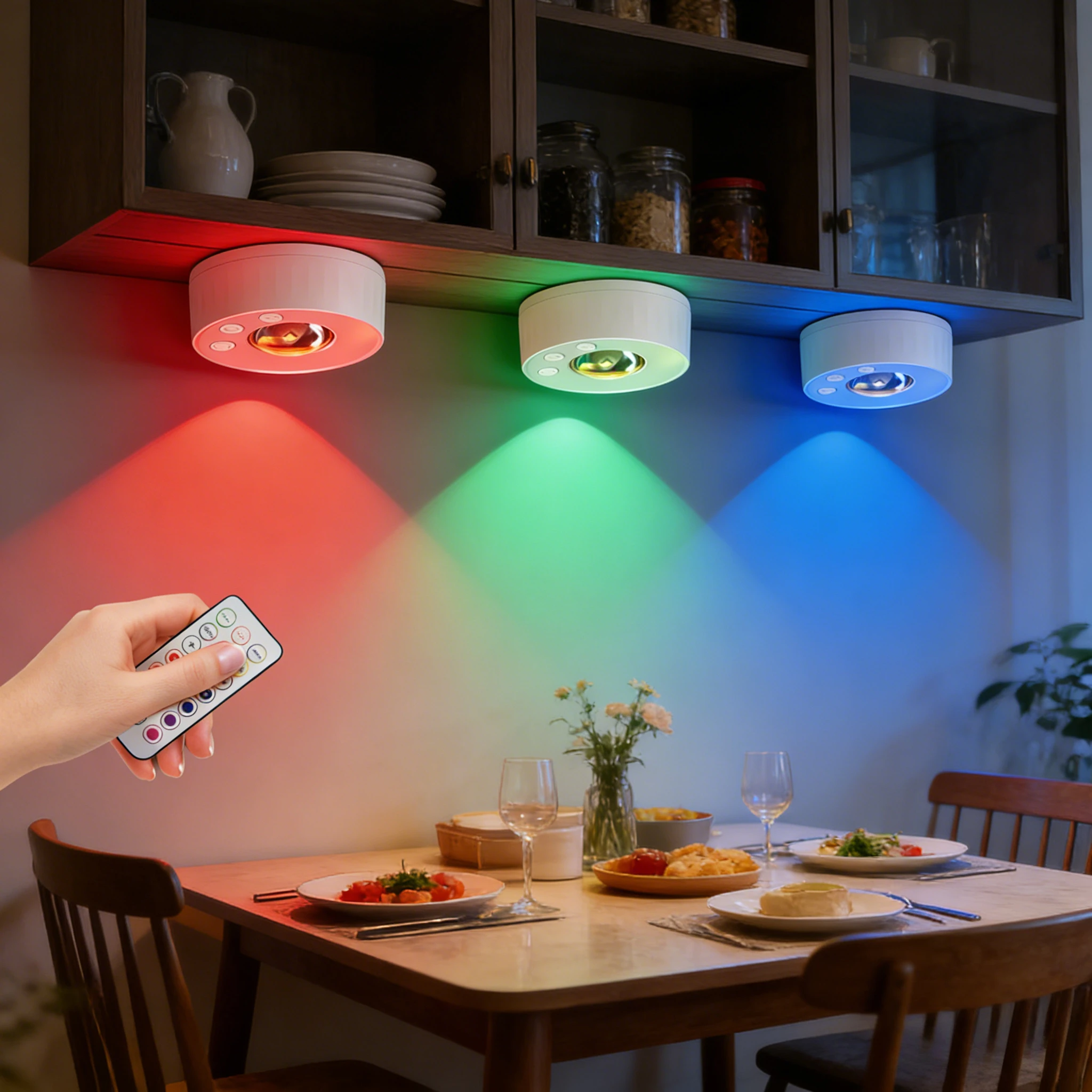 LED RGB 13 Colors Under Cabinet Lights Led Light 3*AA Battery Bedroom Lamps Remote Control Night Lamp For Bedroom Kitchen decor
LED RGB 13 Colors Under Cabinet Lights Led Light 3*AA Battery Bedroom Lamps Remote Control Night Lamp For Bedroom Kitchen decor