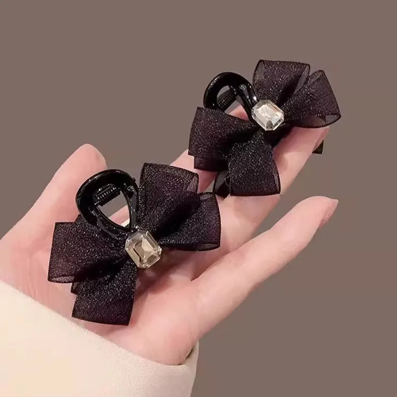 2pcs/set Elegant Black Chiffon Bow Rhinestone Hair Claw For Women Girls Sweet Hair Claw Clip Hair Clip Hairpin Hair Accessories
2pcs/set Elegant Black Chiffon Bow Rhinestone Hair Claw For Women Girls Sweet Hair Claw Clip Hair Clip Hairpin Hair Accessories