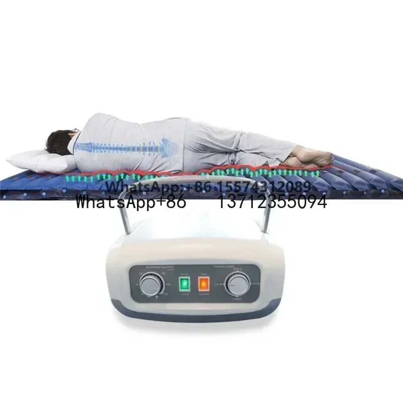Medical bed anti decubitus air inflatable mattress with control unit with built-in pump for turning over back rest relaxing
Medical bed anti decubitus air inflatable mattress with control unit with built-in pump for turning over back rest relaxing