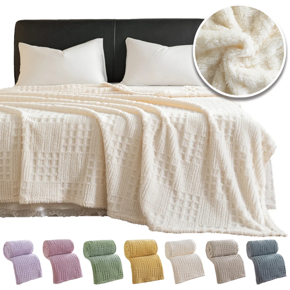 Jacquard Throw Blanket Waffle Towel Quilt Office Nap Blanket Summer Cooler Gauze Quilt Bedspreads on The Bed Håndklædeovertræk
Jacquard Throw Blanket Waffle Towel Quilt Office Nap Blanket Summer Cooler Gauze Quilt Bedspreads on The Bed Håndklædeovertræk