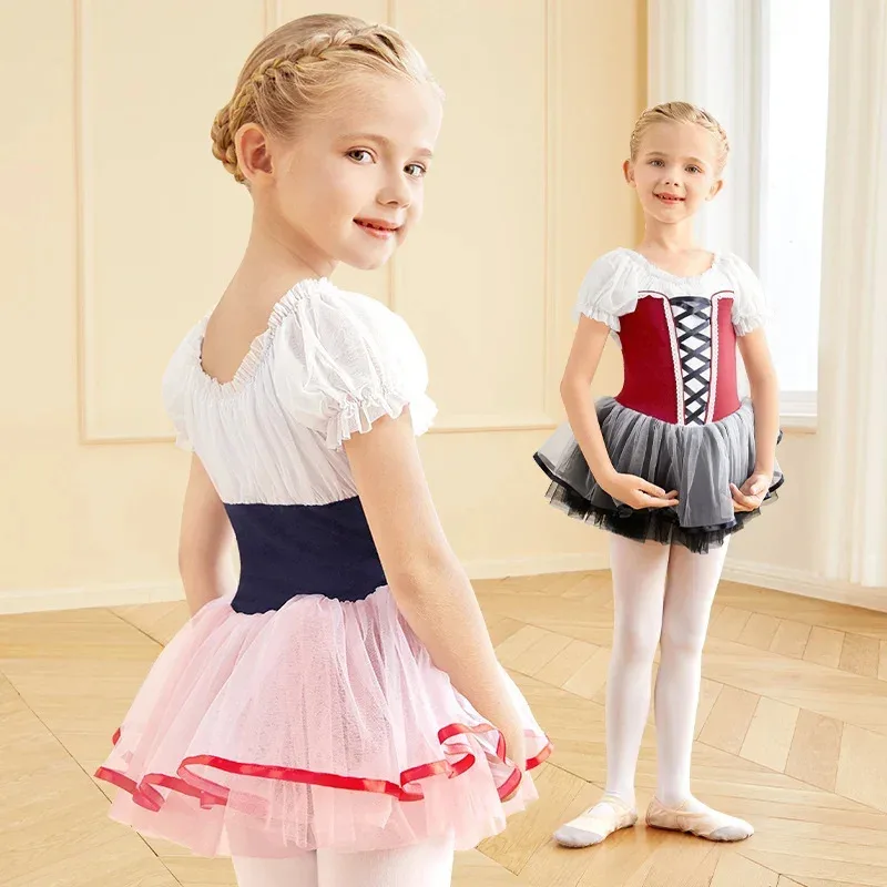 COSda@Elegant Contrast Mesh Dance Dress for Girls Puff Sleeve Ballet Style Tutu Dress Performance Leotard Kids Tulle Party Dance
COSda@Elegant Contrast Mesh Dance Dress for Girls Puff Sleeve Ballet Style Tutu Dress Performance Leotard Kids Tulle Party Dance