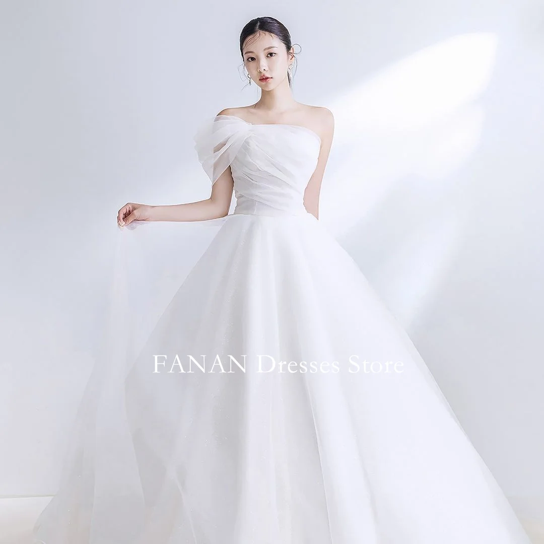 Fanan Korea One-Shoulder Wedding Dresses 웨딩드레스 Short Sleeves Princess Custom Made Ruched Photoshoot Bride Gowns Plus Size
Fanan Korea One-Shoulder Wedding Dresses 웨딩드레스 Short Sleeves Princess Custom Made Ruched Photoshoot Bride Gowns Plus Size